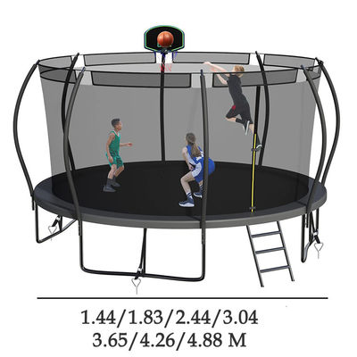 Adultos Niños Niños Basketball Hoop Set Trampolín con red protectora y logotipo opcional