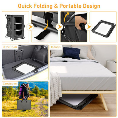 Muebles para exteriores mesa plegable portátil para jardín de campamento armario de almacenamiento portátil
