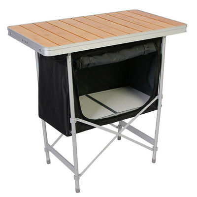 Cuarto de almacenamiento de picnic de bambú ligero para eventos de patio de jardín al aire libre
