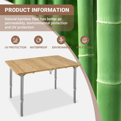 Mesa plegable ajustable de altura ligera para camping y picnic
