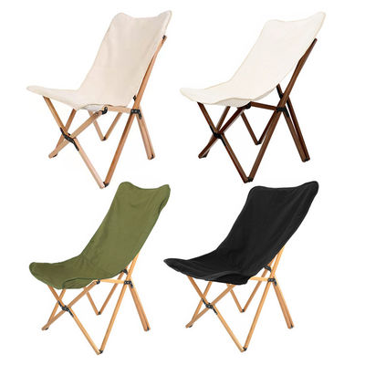 Silla de madera de haya ultraligera Silla de campamento de mariposa plegable portátil para adultos