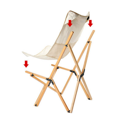 Silla de madera de haya ultraligera Silla de campamento de mariposa plegable portátil para adultos