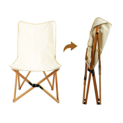 Silla de madera de haya ultraligera Silla de campamento de mariposa plegable portátil para adultos