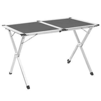 Mesa plegable de aluminio ligero portátil para eventos de fiesta en el patio del jardín al aire libre