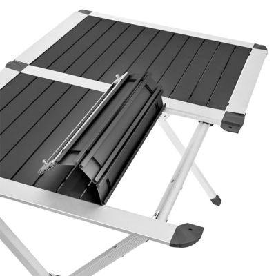 Mesa plegable de aluminio ligero portátil para eventos de fiesta en el patio del jardín al aire libre