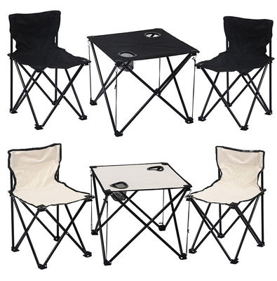 Pesca Camping Tejido de playa Doble Portable Silla y Mesa de Jardín para Adultos