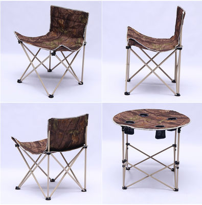 Pesca Camping Tejido de playa Doble Portable Silla y Mesa de Jardín para Adultos