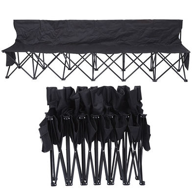 OEM Banco plegable portátil 6 asientos silla de playa plegable con bolsa de mano y espalda