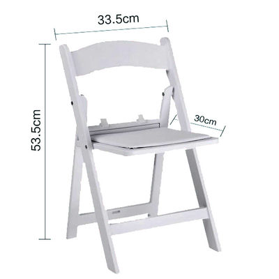 Sillones de comedor plegables de resina de plástico blanco portátil para bodas en hoteles
