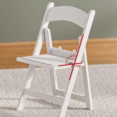 Sillones de comedor plegables de resina de plástico blanco portátil para bodas en hoteles