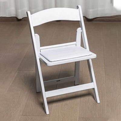Sillones de comedor plegables de resina de plástico blanco portátil para bodas en hoteles