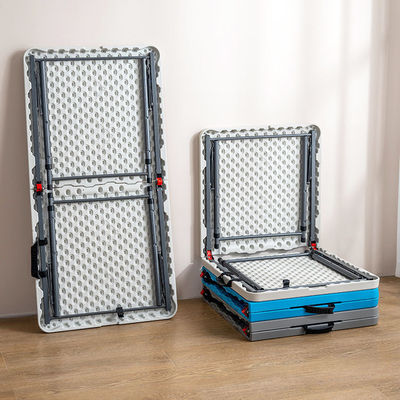 Mesa de comedor plegable para exteriores de HDPE de plástico metálico ajustable para eventos de fiesta picnic para acampar