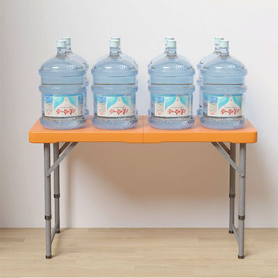 Mesa de comedor plegable para exteriores de HDPE de plástico metálico ajustable para eventos de fiesta picnic para acampar