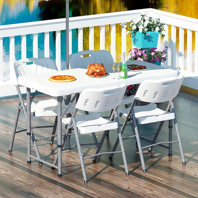 Tabla plegable ajustable portátil de metal de plástico HDPE para hoteles, restaurantes y banquetes