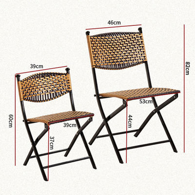 Silla plegable de rattan artificial para eventos de banquete de la fiesta escolar