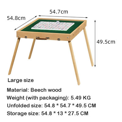 Panel de estilo de madera Mesa de Mahjong plegable portátil para eventos y reuniones de fiestas al aire libre