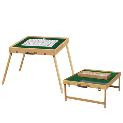 Panel de estilo de madera Mesa de Mahjong plegable portátil para eventos y reuniones de fiestas al aire libre