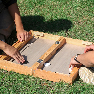 Panel de estilo de madera Mesa de Mahjong plegable portátil para eventos y reuniones de fiestas al aire libre
