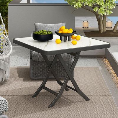 Mesa de comedor de café plegable de hierro metálico para camping al aire libre Café balcón patio de jardín