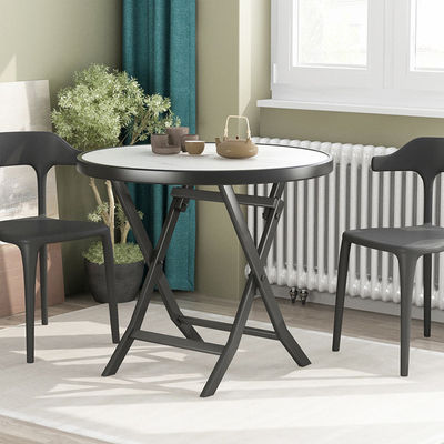 Mesa de comedor de café plegable de hierro metálico para camping al aire libre Café balcón patio de jardín