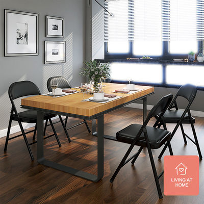 Salón del hospital silla de comedor plegable apilada con colorido cuero blando de PU