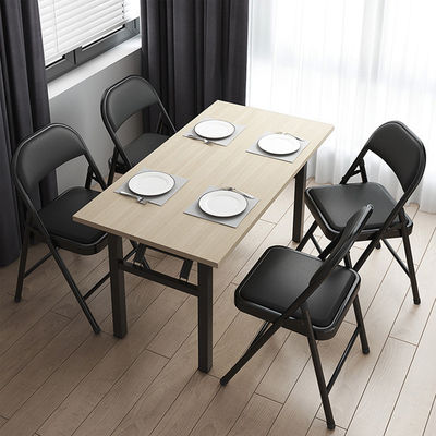Salón del hospital silla de comedor plegable apilada con colorido cuero blando de PU