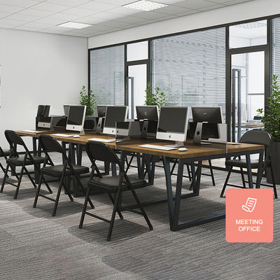 Salón del hospital silla de comedor plegable apilada con colorido cuero blando de PU