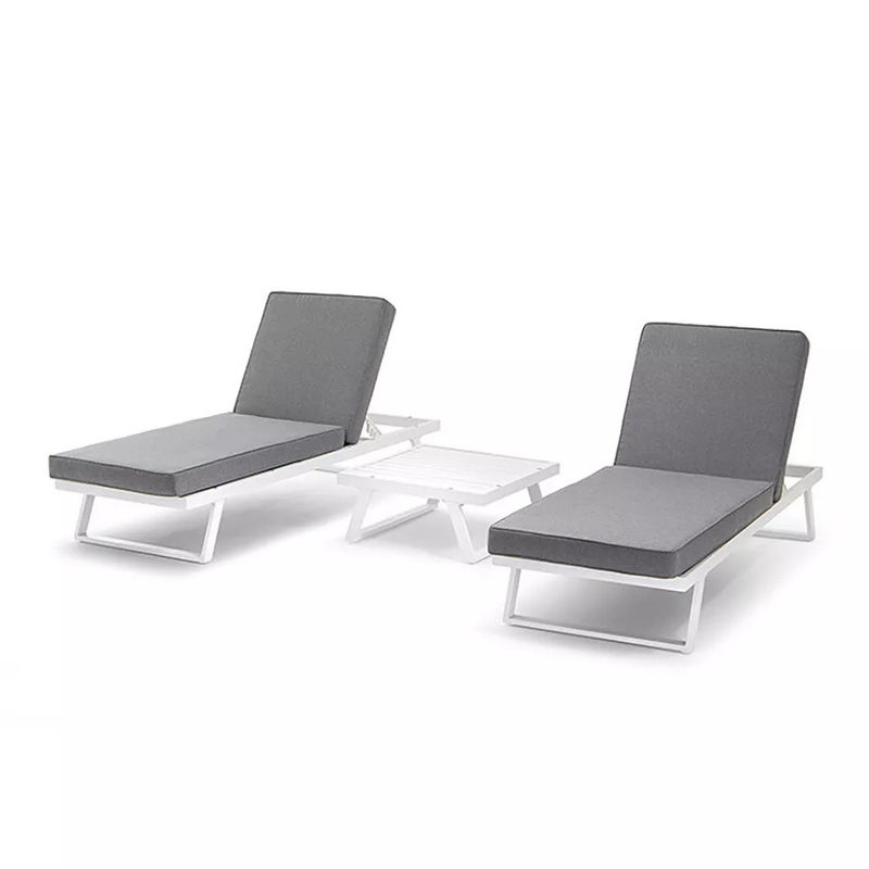 Muebles de patio de marco de aluminio moderno Sillón de sol para el sofá de jardín