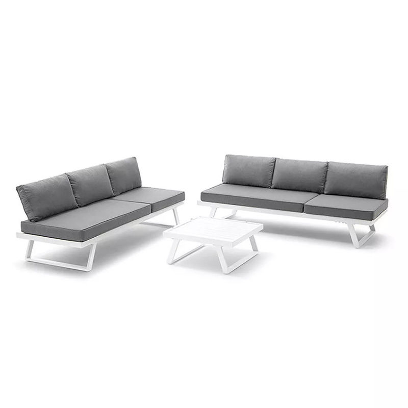 Muebles de balcón de ocio AJUNION Jardín Conjunto Patio Sofá seccional L190 x W70 x H74cm