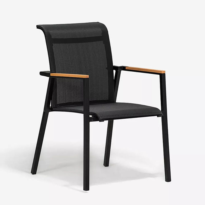 Sillones apilables y mesa extensible AJUNION Set de comedor de aluminio para patio o jardín