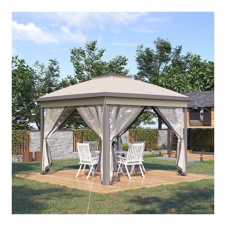 Prueba de pudrición L330 x W330 x H288cm AJUNION Jardín Gazebo al aire libre Canopy Shade Pop Up Tent