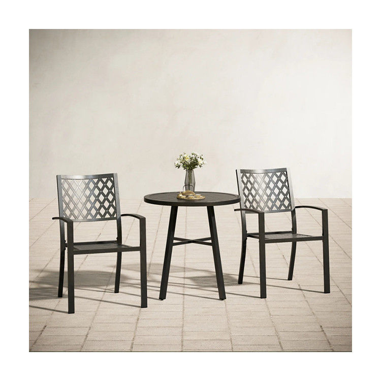Muebles de jardín de metal con diseño plegable y 2 asientos
