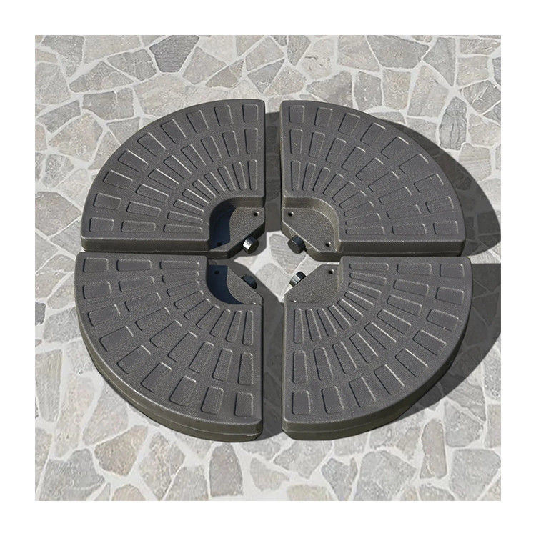 Muebles para exteriores AJUNION 4 PC Base de sombrilla redonda portátil con arena o agua llena