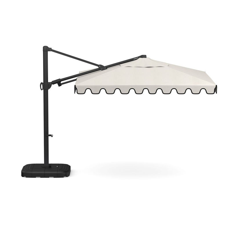 18" W x 103" H AJUNION Paraguas de aluminio moderno a prueba de agua para restaurantes comerciales