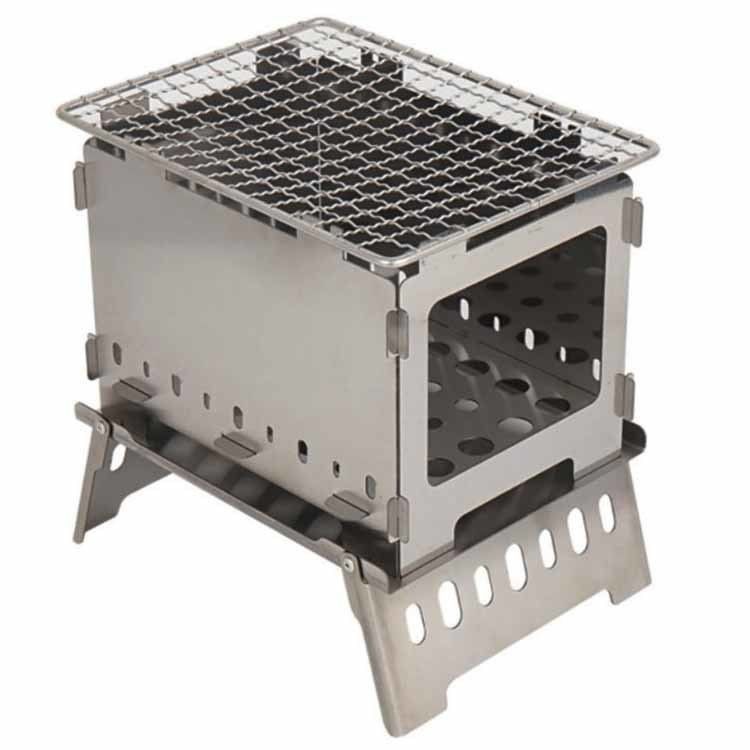 20*15*21 cm o OEM Fuego Pozos de acero inoxidable Mini Camping estufas plegables para picnics