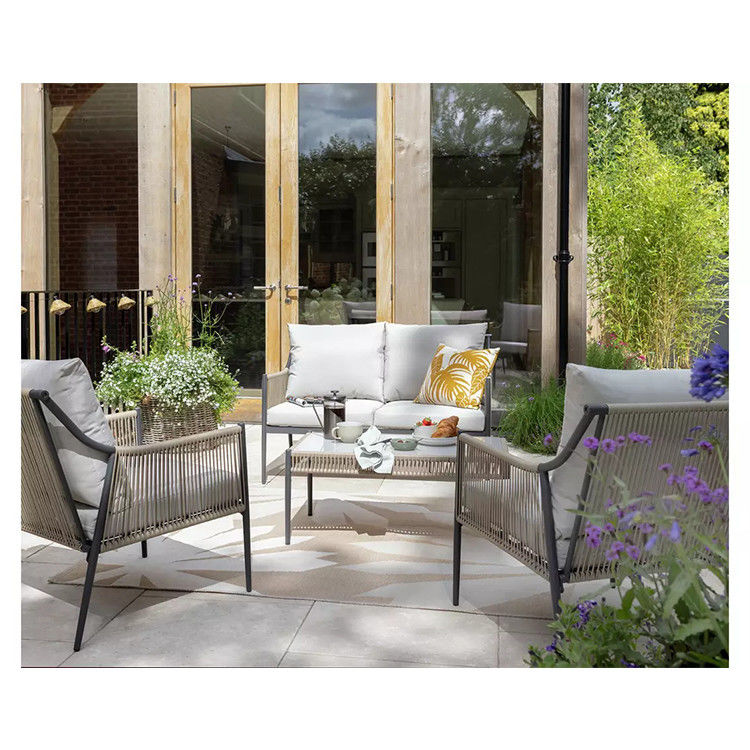 Transforma tu patio con el conjunto de muebles de metal AJUNION Silla tamaño W64 x D78 x H79cm
