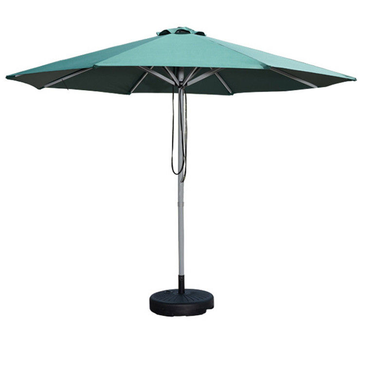 Muebles para exteriores Tubo redondo de aleación de aluminio con cuerda de tiro Paraguas para patio y piscina
