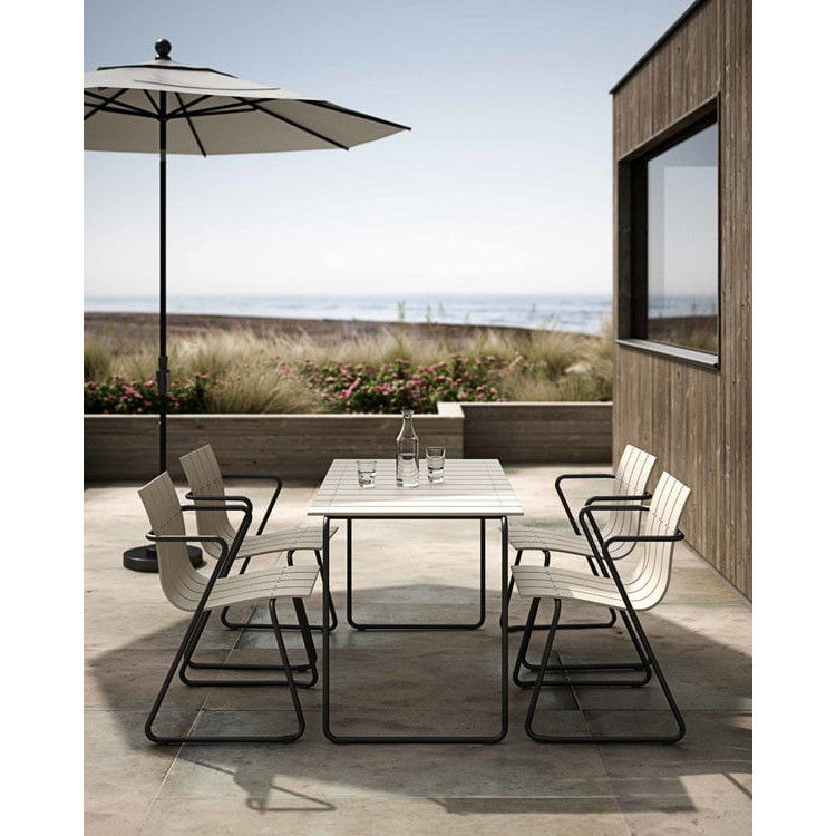 Relájese con estilo con AJUNION Steel Outdoor Dining Set Silla de patio y sillón de jardín