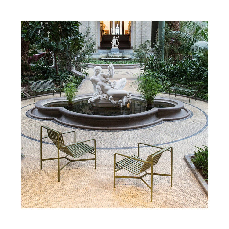 Muebles de exterior de metal para el patio del patio del patio Minimalista silla de salón de acero para el jardín