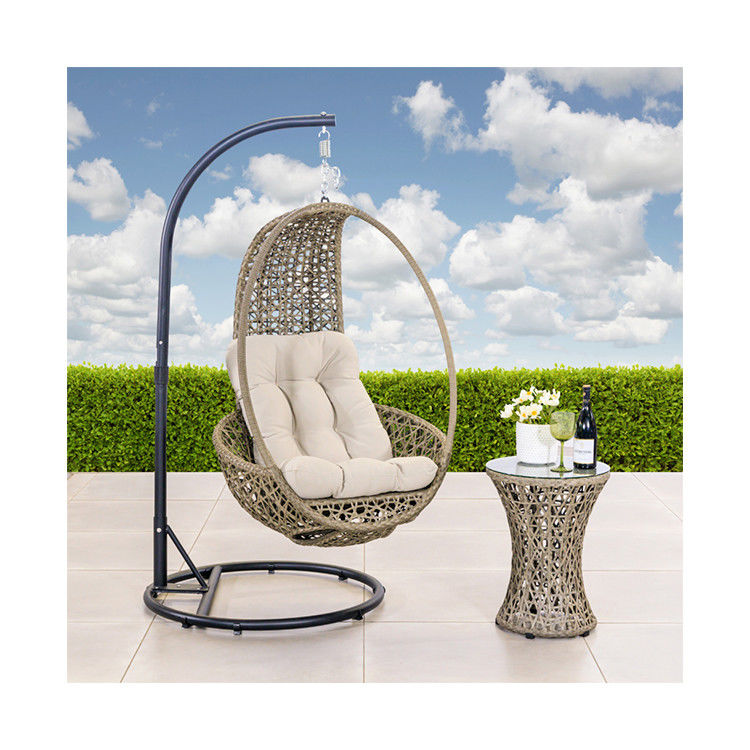 Estilo de diseño moderno AJUNION Patio Swings WickerRattan silla colgante para muebles de exterior
