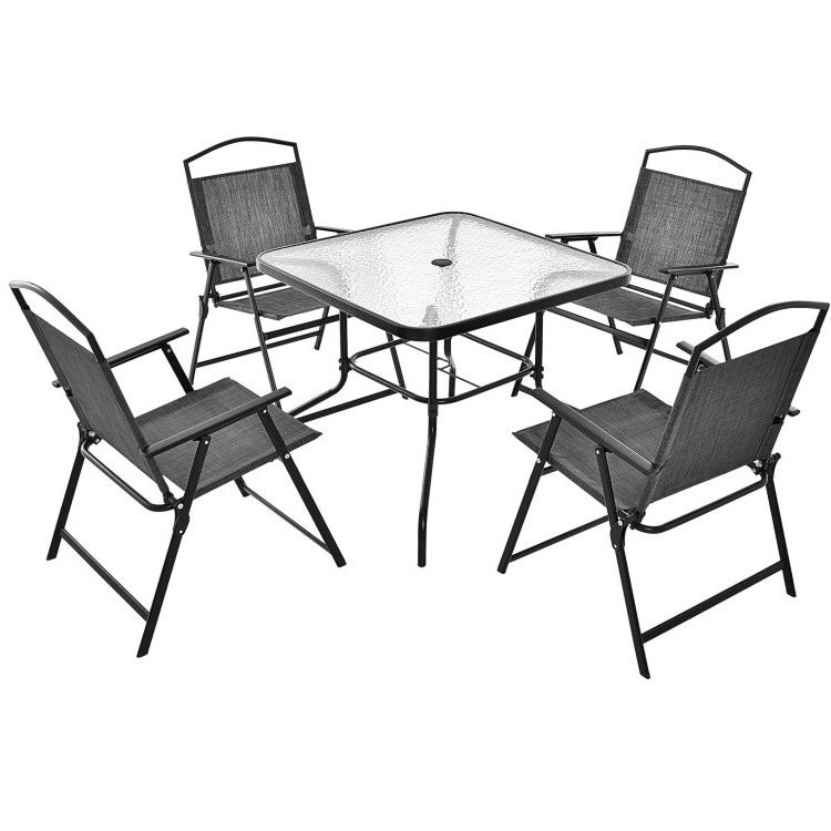 Embalaje de correo Cuadro mesa de comedor y silla Teslin Conjunto para jardín al aire libre Restaurante Cafetería