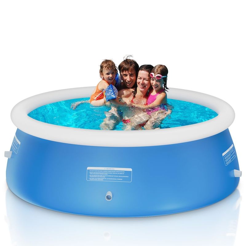 Piscina familiar de PVC redonda extra grande AJUNION 12ft x 33in para el jardín al aire libre