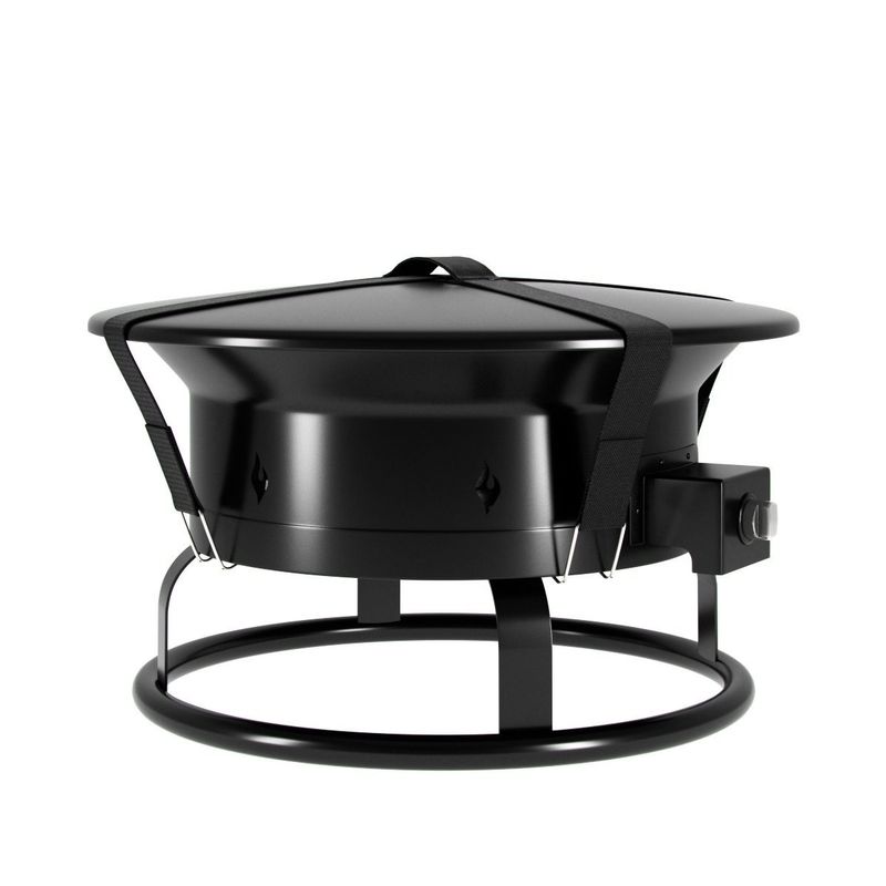 58 000 BTU Fuego de propano portátil Ideal para acampar al aire libre 19"D x 19"W x 11"H