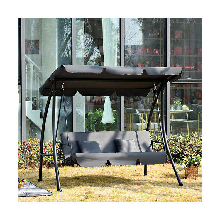 Mejorar su patio con AJUNION 3 asientos Swing Garden hamaca silla 30kg límite de peso