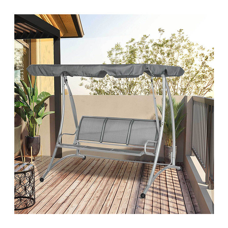 190L x 130W x 172H cm Esquina de hamaca de jardín con toldo ajustable de AJUNION
