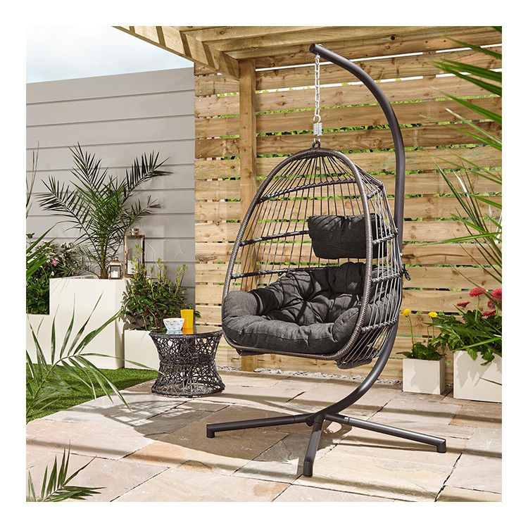 Silla de hamaca colgante elegante para patio jardín casa de campo patio o playa hecha de metal