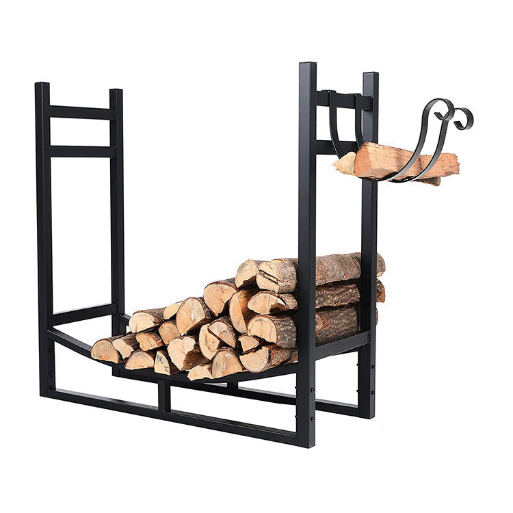 30 pulgadas de carga pesada de leña de leña Power Coated Steel Log Holder para la decoración de la chimenea