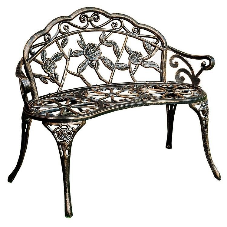 Banco de asiento de amor de aluminio de tipo metal para patio exterior balcón de jardín en diseño moderno