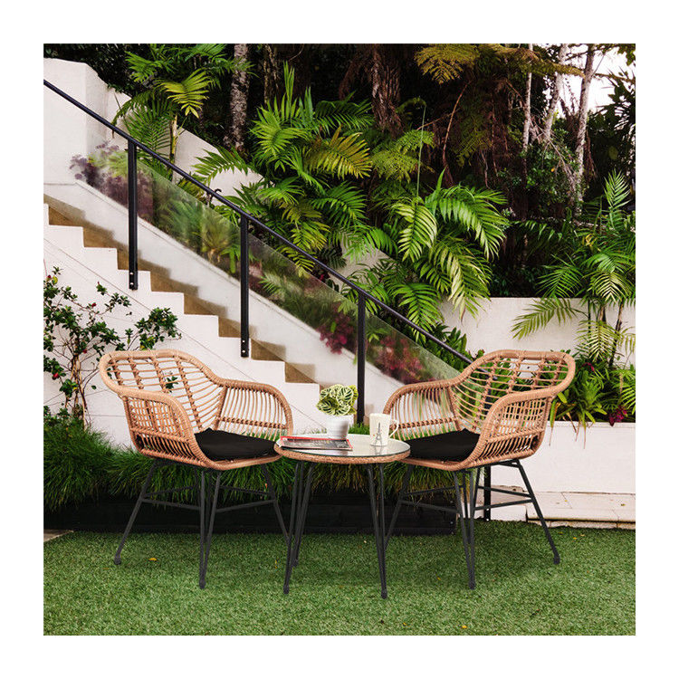 AJUNION 2 Muebles de patio exterior con asientos Bistro Conjunto D23.62'xW21.26'xH31.5'