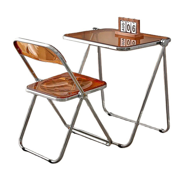 Plastico plegable acrílico metal jardín exterior sala de estar mesa y silla para el parque